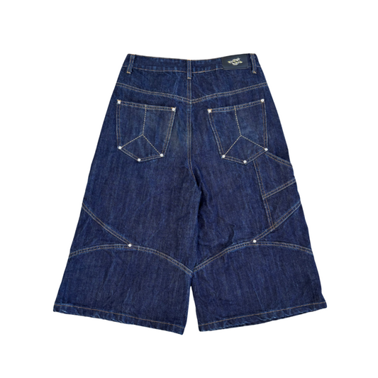 Futurist Double Knee Jorts Indigo