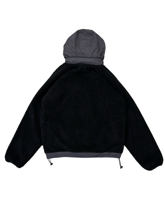 Curved Zip Fleece Jacket Midnight