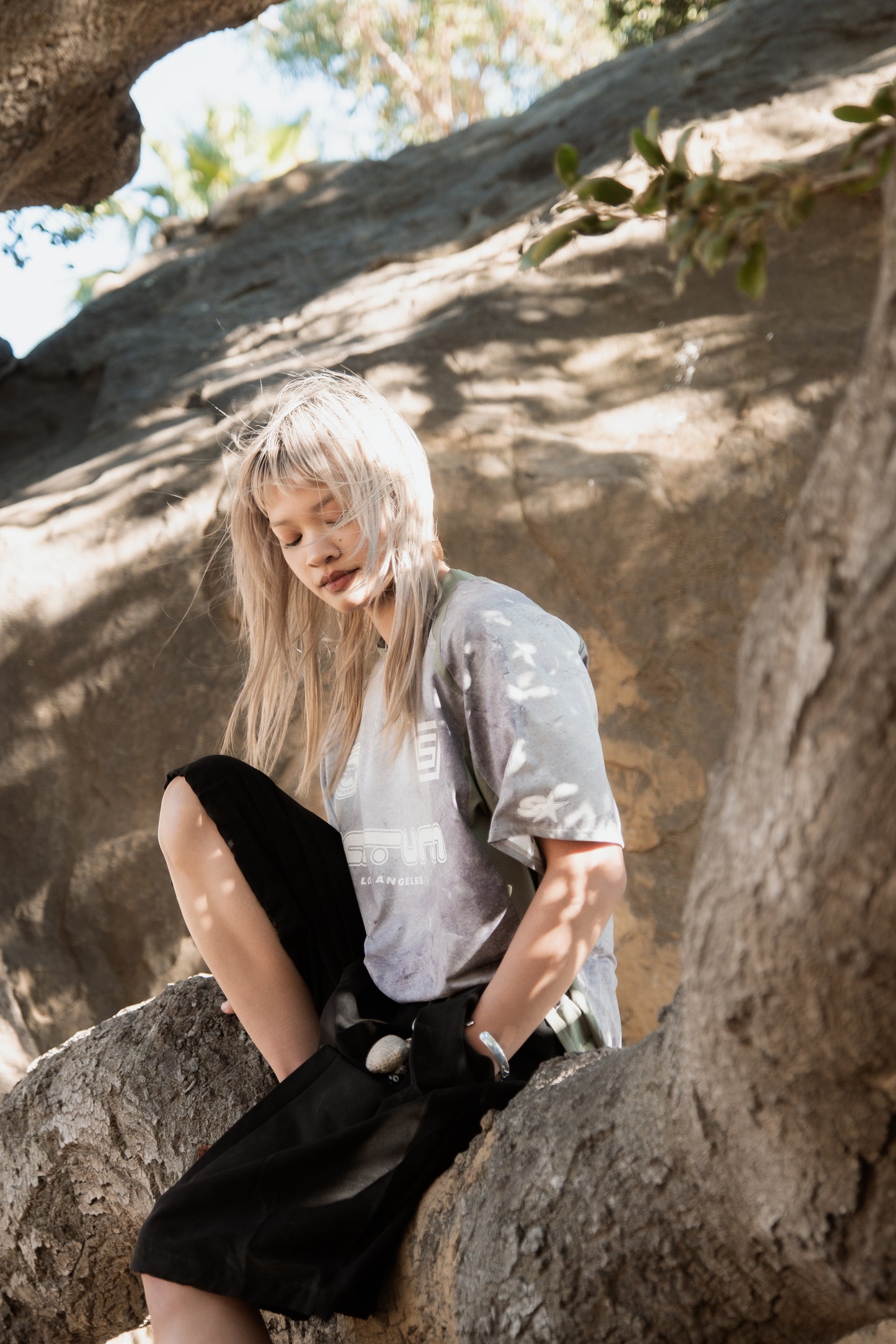 Pleated Climb Shorts Black