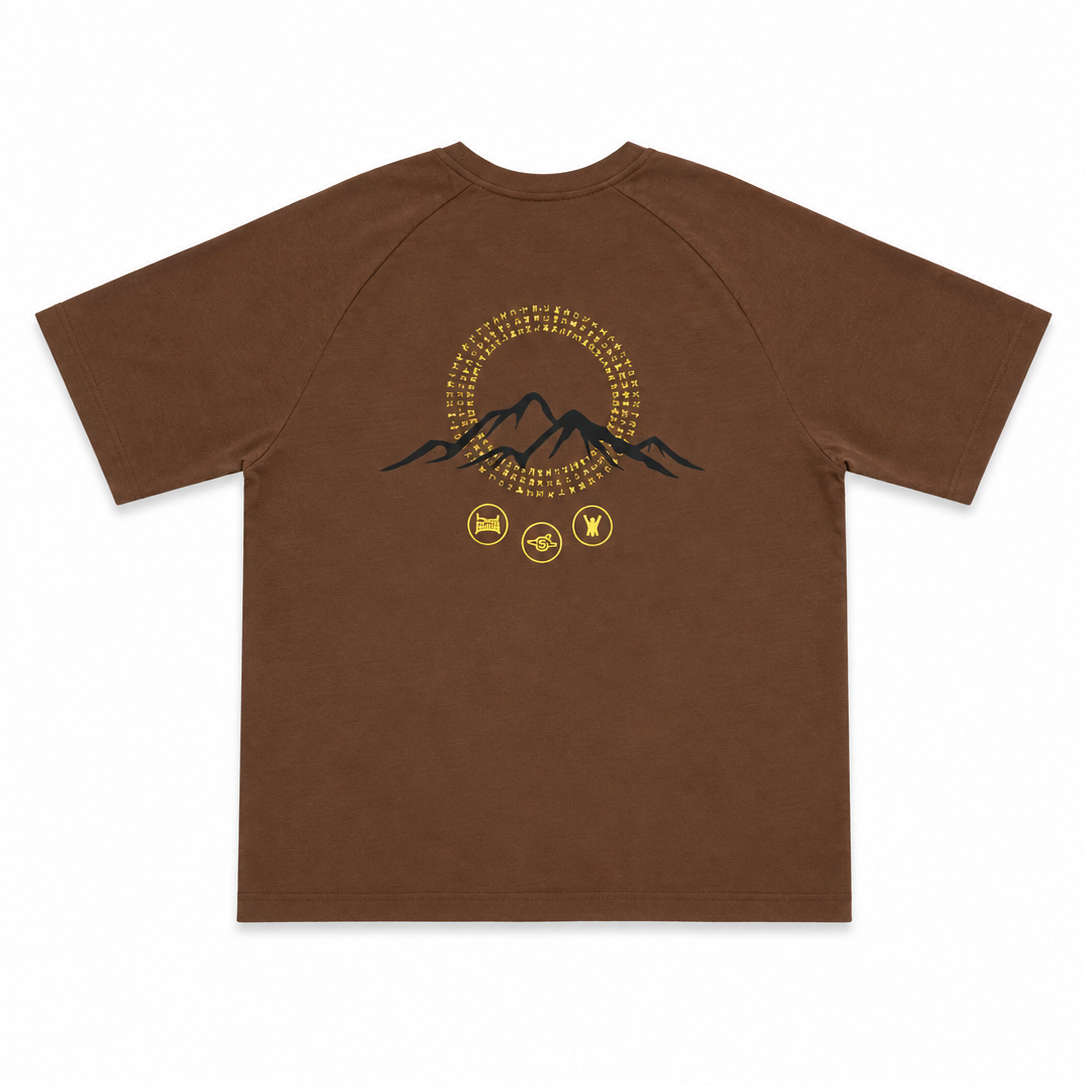 Chill Mountain x Weekends Tee Brown
