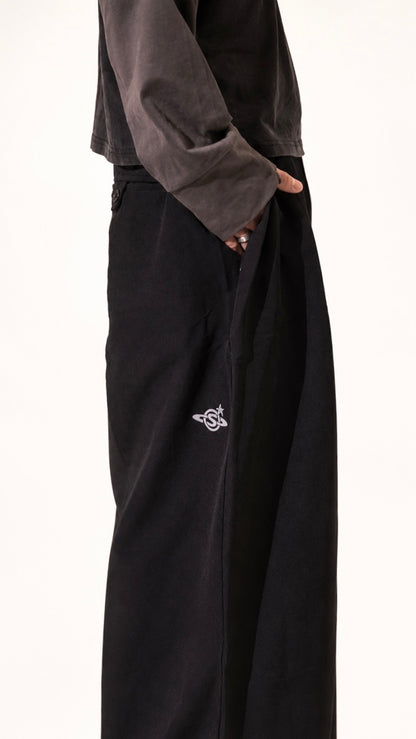 Pleated Climb Pants Black (Preorder)