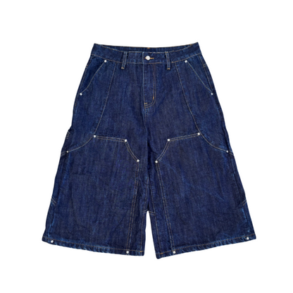 Futurist Double Knee Jorts Indigo