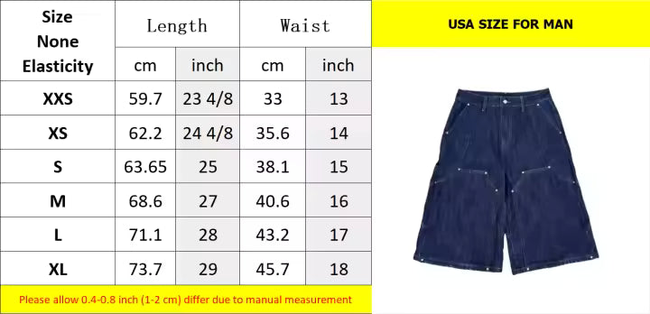 Futurist Double Knee Jorts Indigo