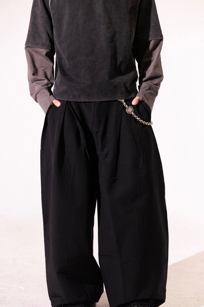 Pleated Climb Pants Black (Preorder)