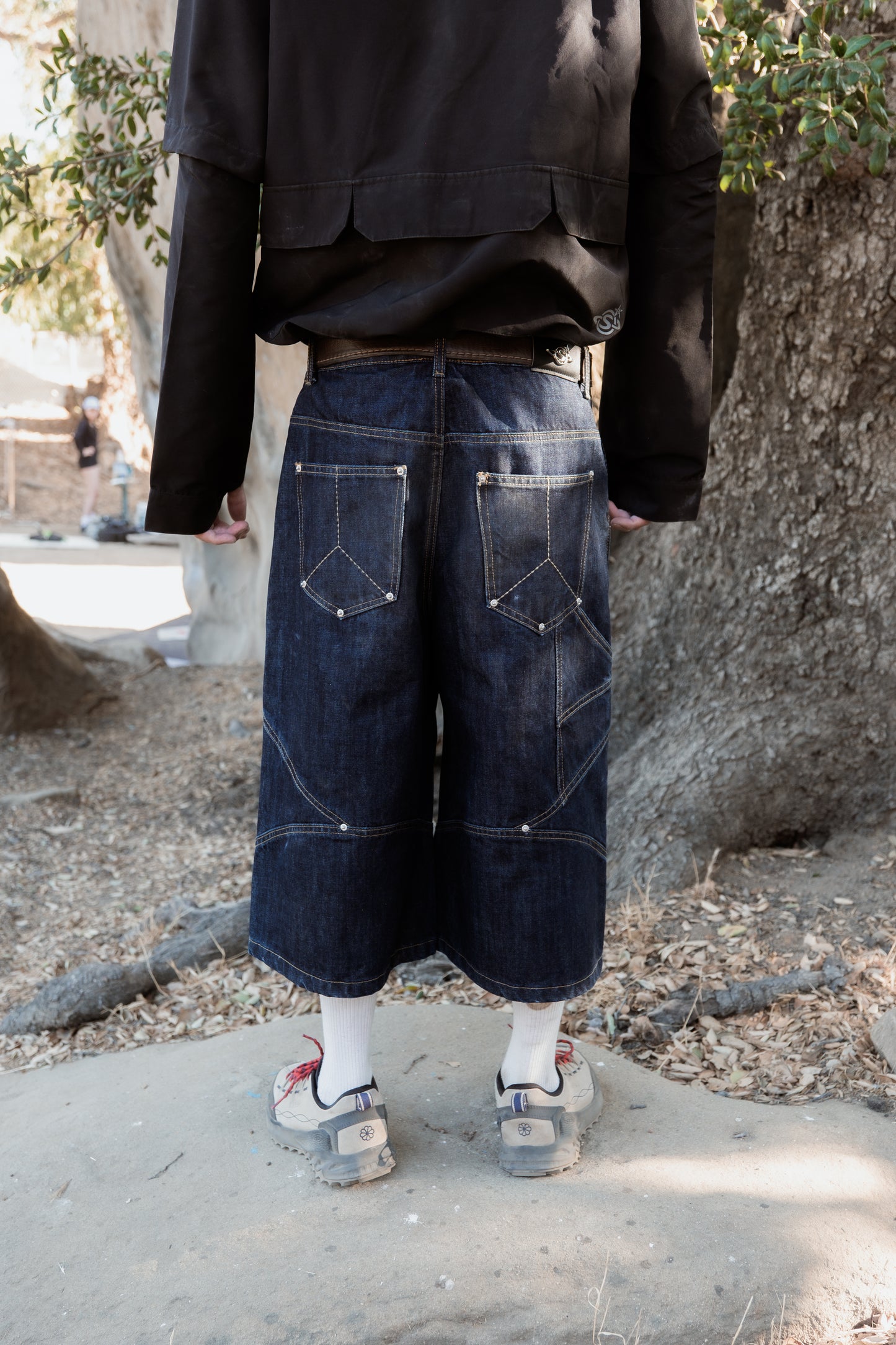 Futurist Double Knee Jorts Indigo