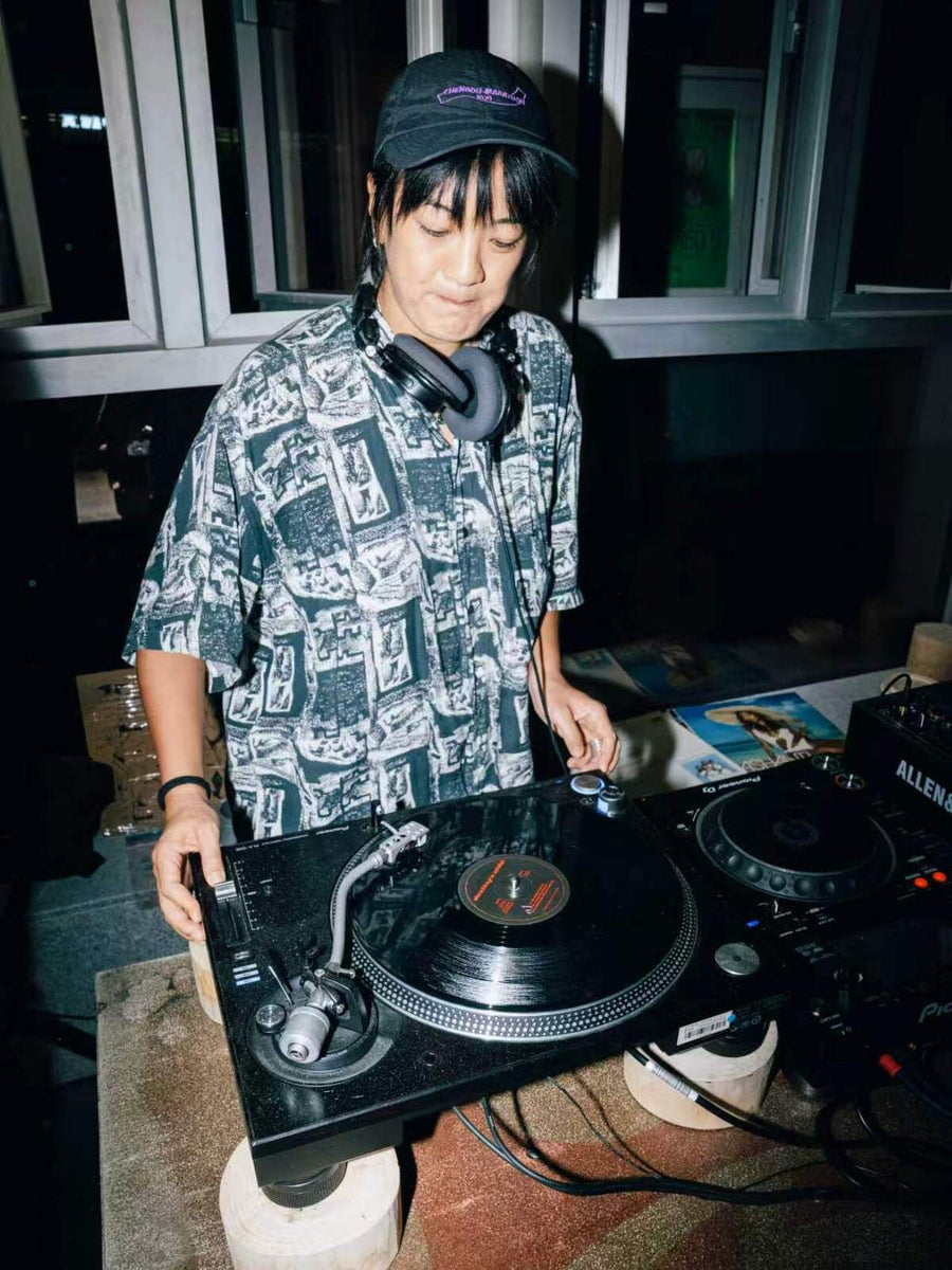 DJ on the turntable at the Alter Ego night