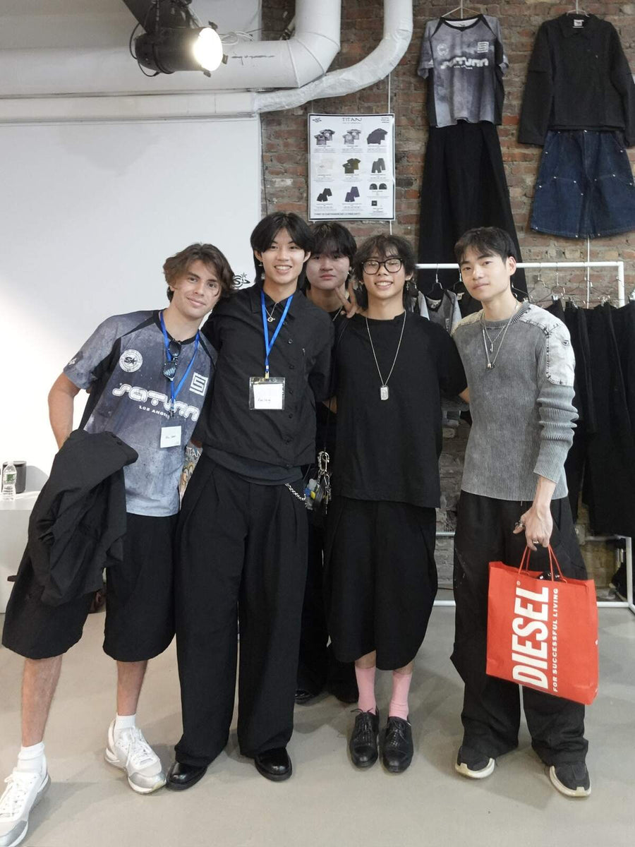 Friends at the Saturn booth during NYFW
